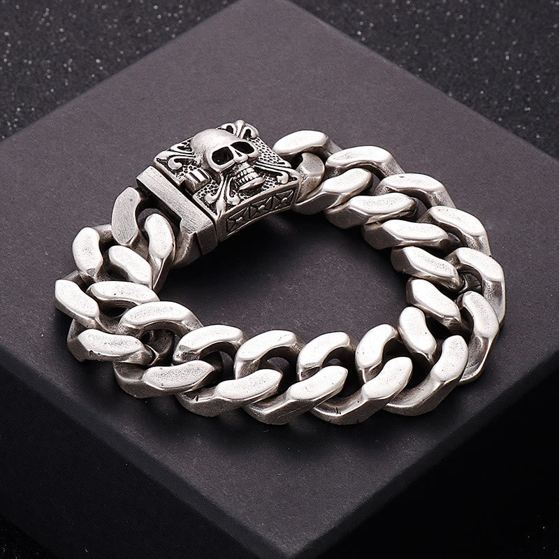 Skull Clasp Cuban Bracelet
