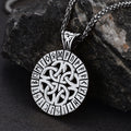 Irish Celtic Knot Necklace with Viking Runes For Men