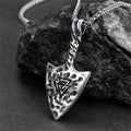 Viking Gungnir Necklace with Valknut Amulet Jewelry for Men