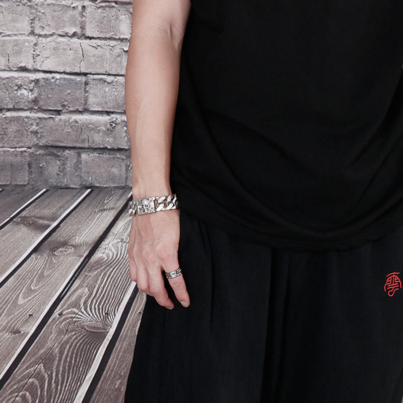Skull Clasp Cuban Bracelet