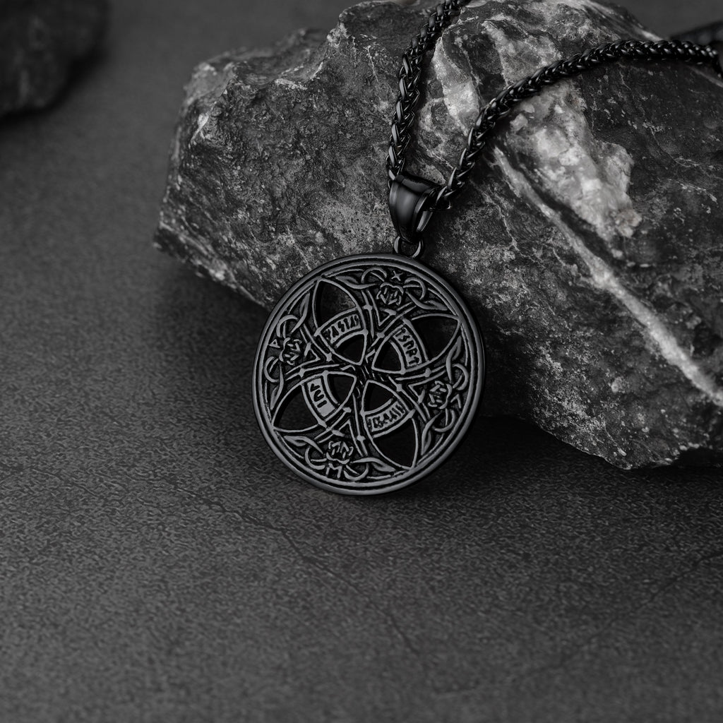 Viking Celtic Love Knot Necklace With Rune