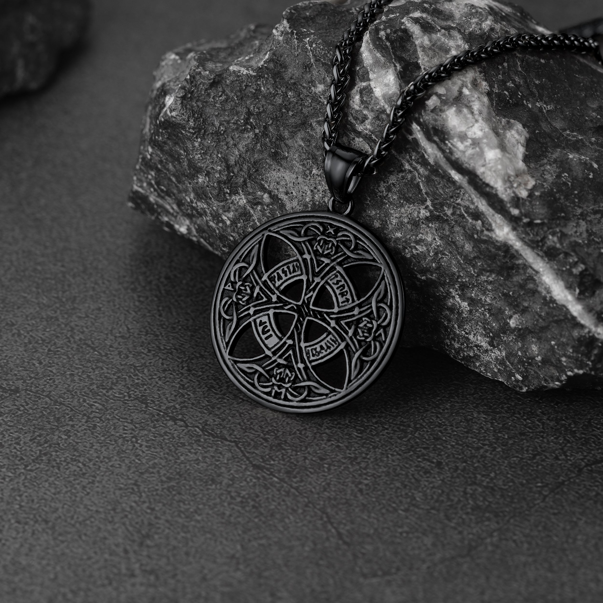 Viking Celtic Love Knot Necklace With Rune