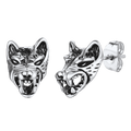 Viking Wolf Stud Earrings For Men