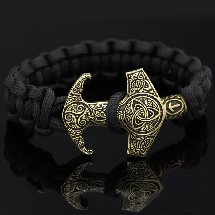 Odin Rune Bead Thor Hammer Mjolnir Bracelet