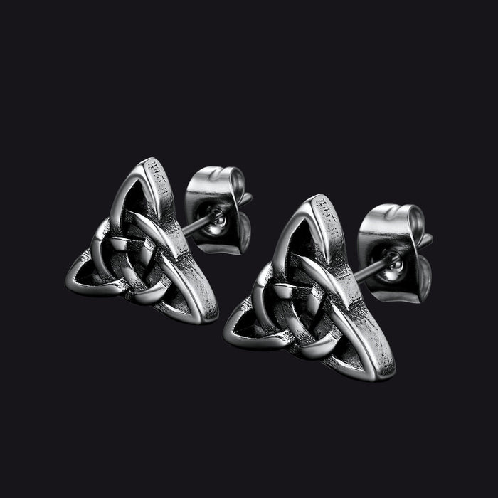 Celtic Knot Stud Earrings For Men