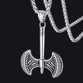 Viking Solid Axe Necklace Amulet Pendant Gift for Men Boys