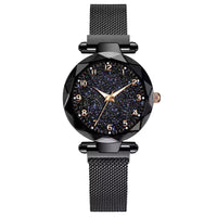 Celestial Elegance | Women's Watch with Magnetic Mesh Strap | Timeless Starry Design for Everyday Style