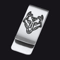 Viking Fenrir Celtic Wolf Money Cash Clip Slim Credit Card Holder