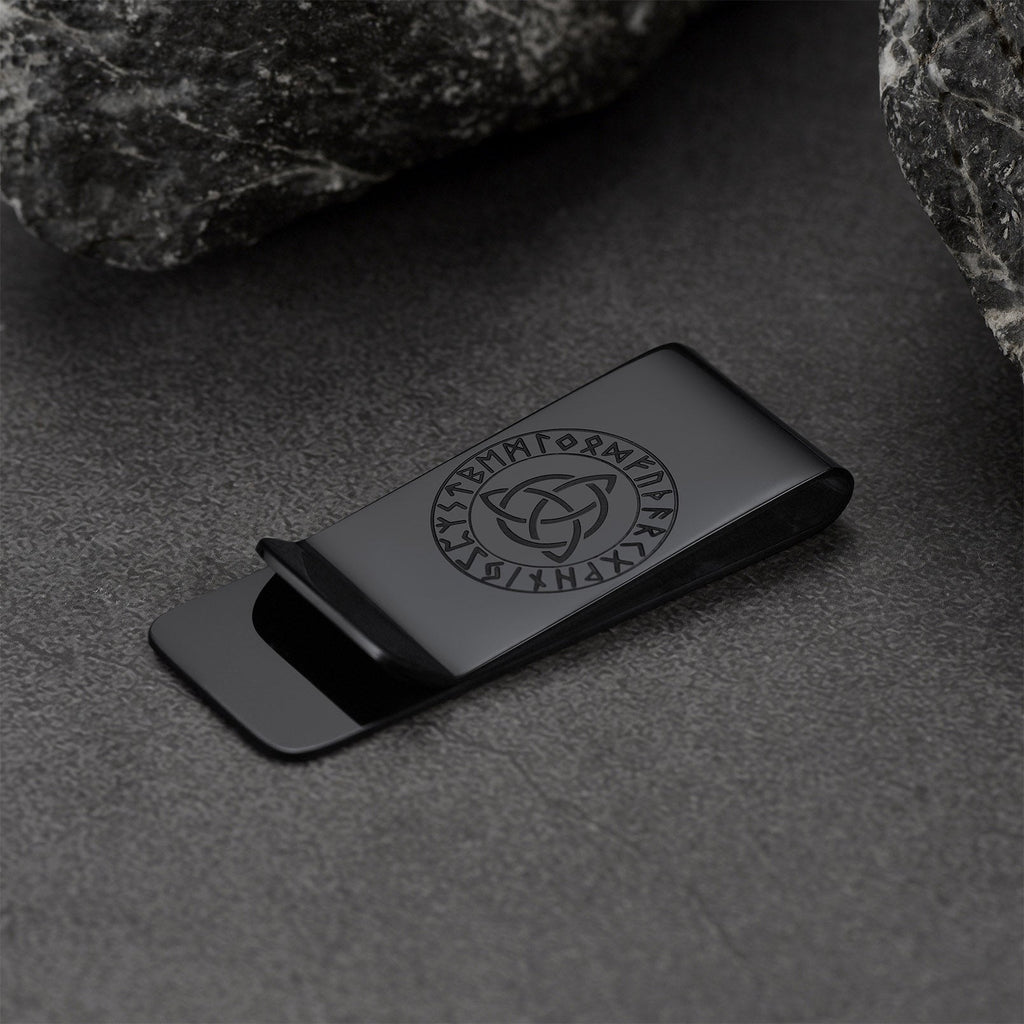 Personalised Celtic Knot Money Clip Slim Wallets
