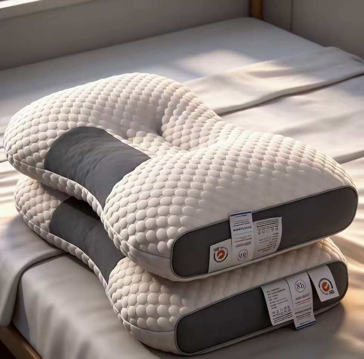 Cervical Pillow for Neck Pain Relief with Ergonomic Support Design | Ideal Neck Support Pillow for Side and Back Sleepers