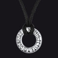 Norse Viking Rune Circle Chain Necklace for Men Women