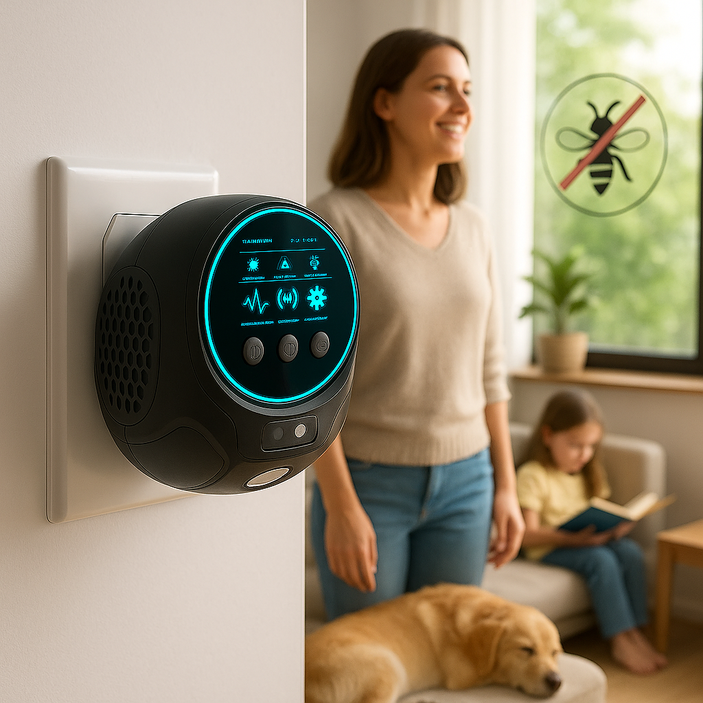 Eco-Friendly Ultrasonic Pest Repeller | 360-Degree Coverage for Safe Outdoor Spaces