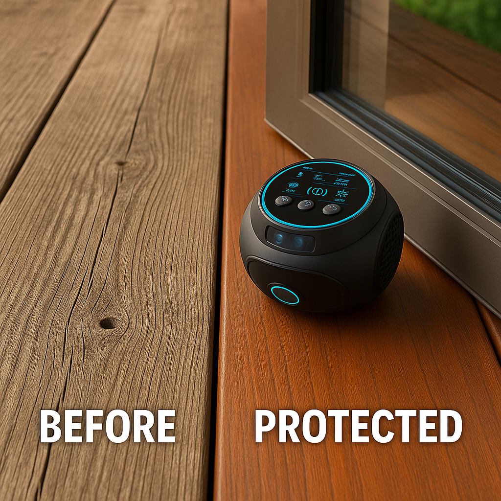 Eco-Friendly Ultrasonic Pest Repeller | 360-Degree Coverage for Safe Outdoor Spaces