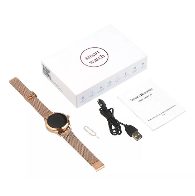 Elegant Collection | Smartwatch for Women with Health Monitoring | Stylish Metallic Design for Everyday Use
