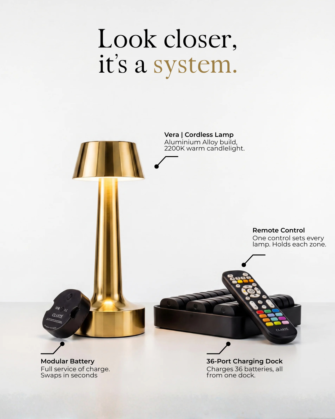 Elegant Cordless Table Lamp with Warm Light Design | Versatile Bedside Lighting for Cozy Ambiance
