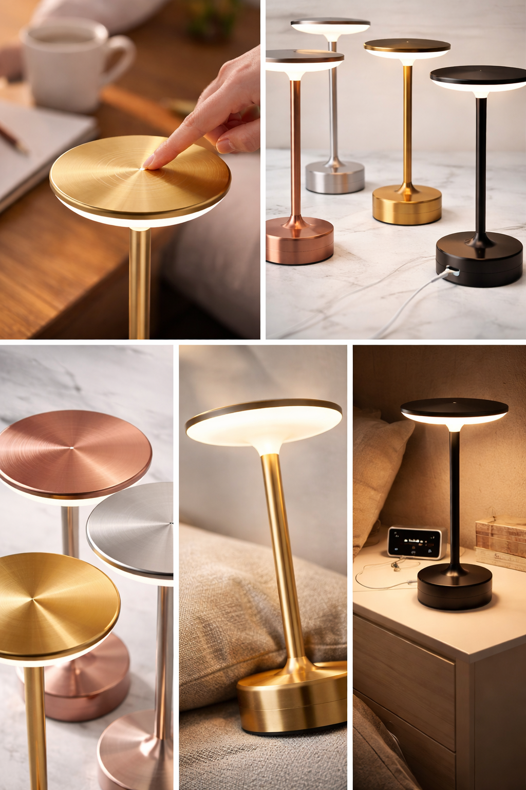 Elegant LED Table Lamp | Cordless & Dimmable Design for Versatile Lighting