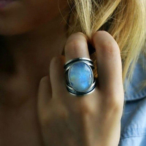 Elegant Moonstone Ring | Stunning Rainbow Sparkle with Unique Design | Perfect Accessory for Everyday Wear