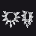 Rivet and Spike Hoop Earrings for Men