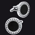Wedding Black Onyx Cufflinks for Men Groom