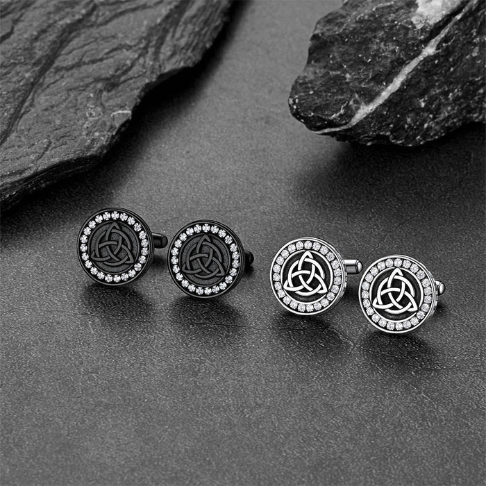 Viking Rune Celtic Knot Cufflinks for Men