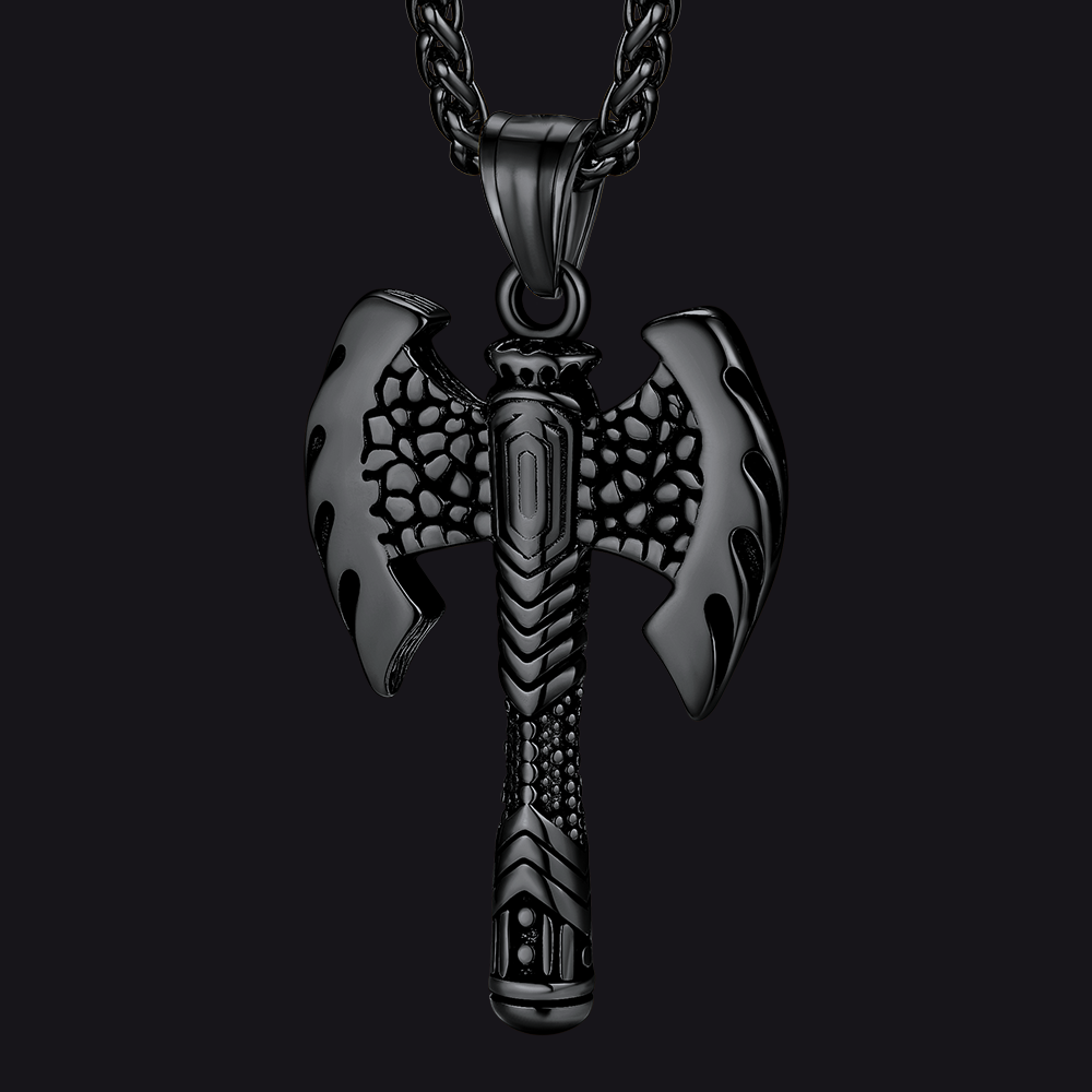 Norse Viking Solid Axe of Perun Necklace Amulet