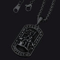 Engraved Saint Florian Dog Tag Necklace for Firefighters