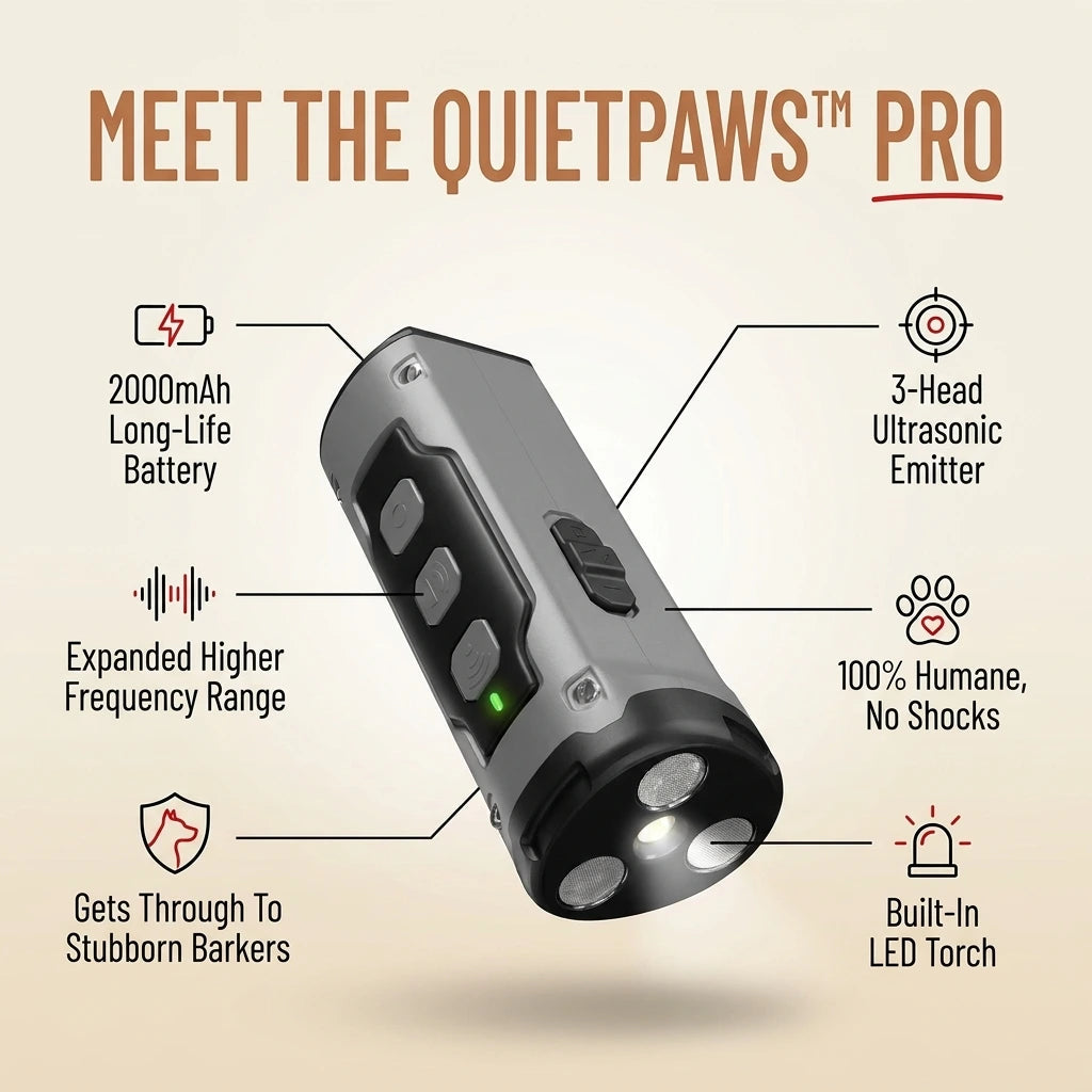 Gentle Bark Control | Anti Barking Device with Ultrasonic Technology | Humane Training Solution for Calm Dogs