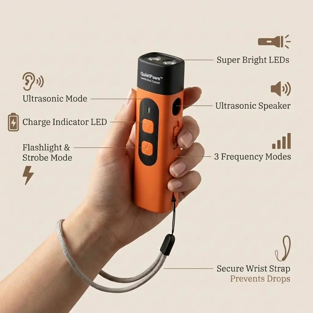 Gentle Bark Control | Anti Barking Device with Ultrasonic Technology | Humane Training Solution for Calm Dogs