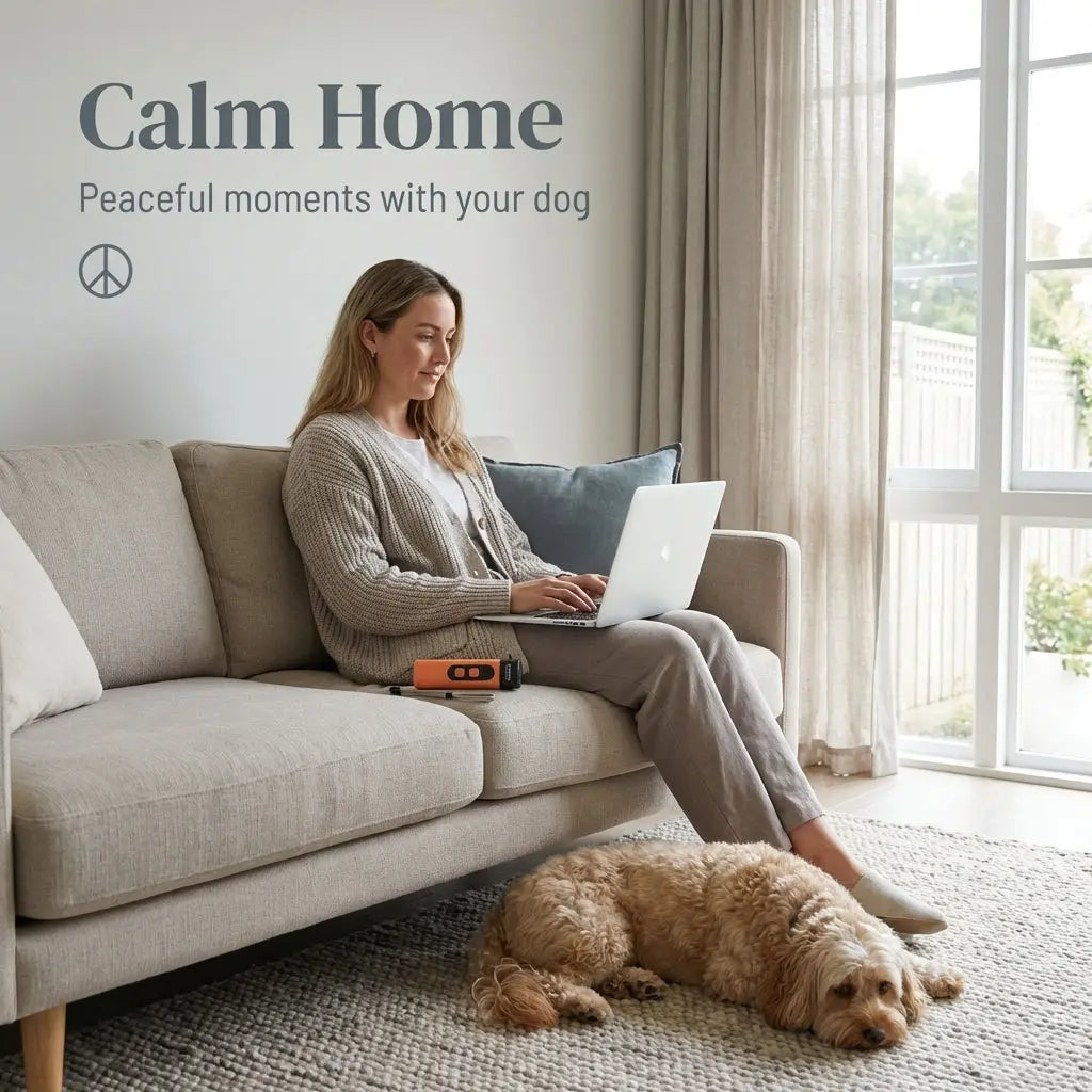Gentle Bark Control | Anti Barking Device with Ultrasonic Technology | Humane Training Solution for Calm Dogs