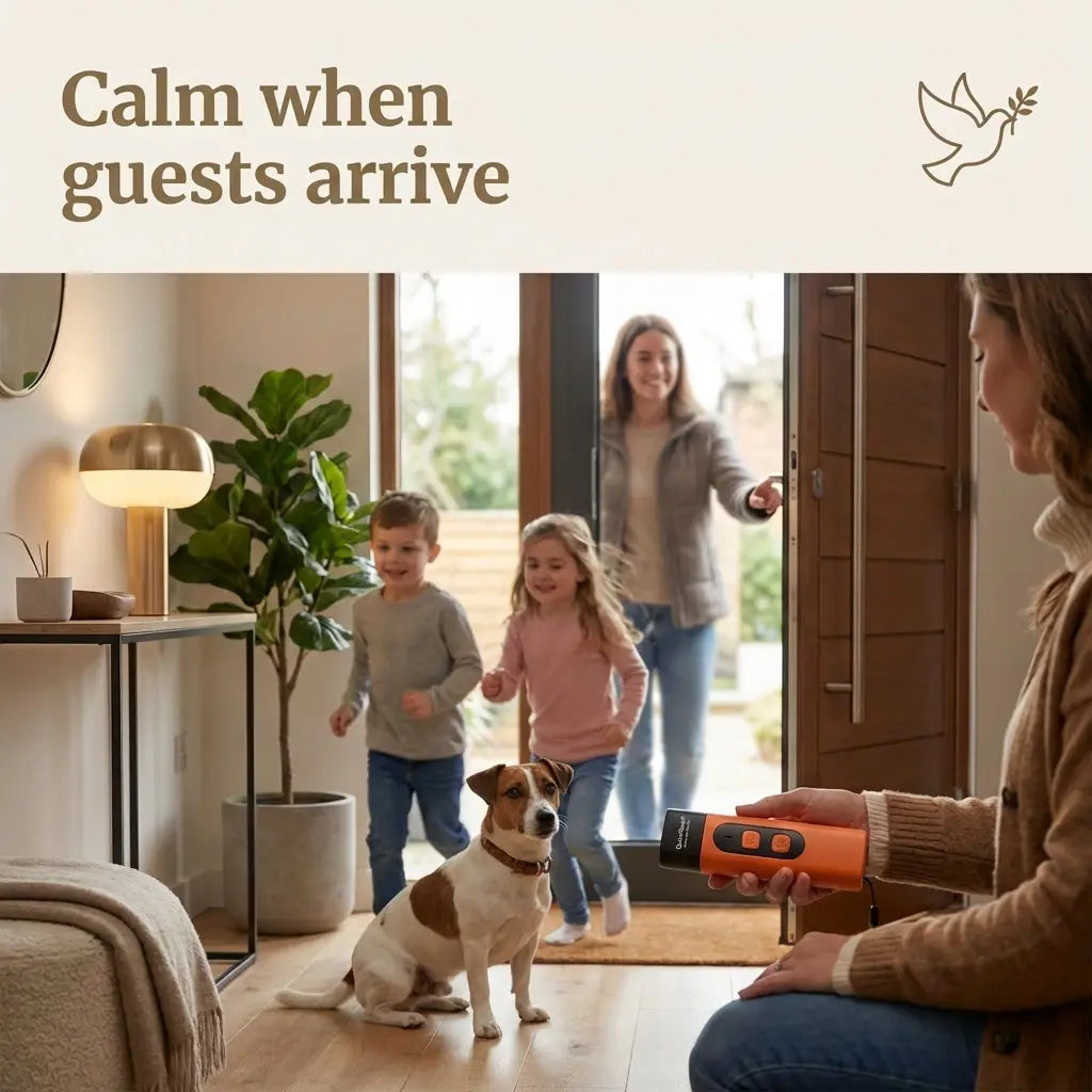 Gentle Bark Control | Anti Barking Device with Ultrasonic Technology | Humane Training Solution for Calm Dogs