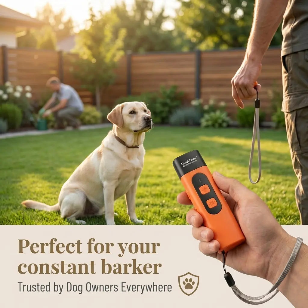 Gentle Bark Control | Anti Barking Device with Ultrasonic Technology | Humane Training Solution for Calm Dogs