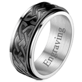 Celtic Knot Spinner Ring Anxiety Rotatable Ring For Men