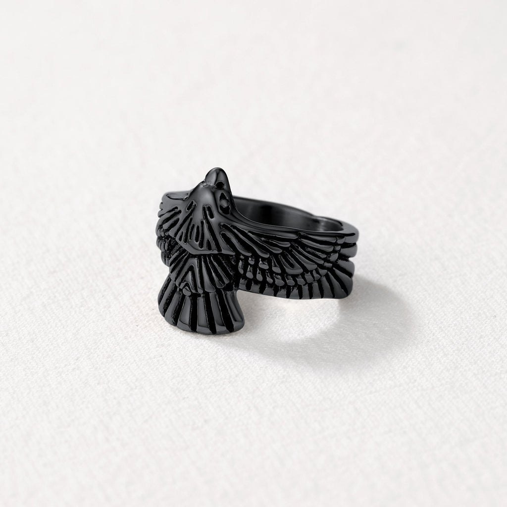Vintage Hawk Open Adjustable Ring for Men