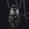 Nordic Viking Head Necklace Amulet Jewelry for Men Boys