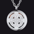 Custom Picture Celtic Knot Cross Locket Aromatherapy Essential Oil Necklaces for Men