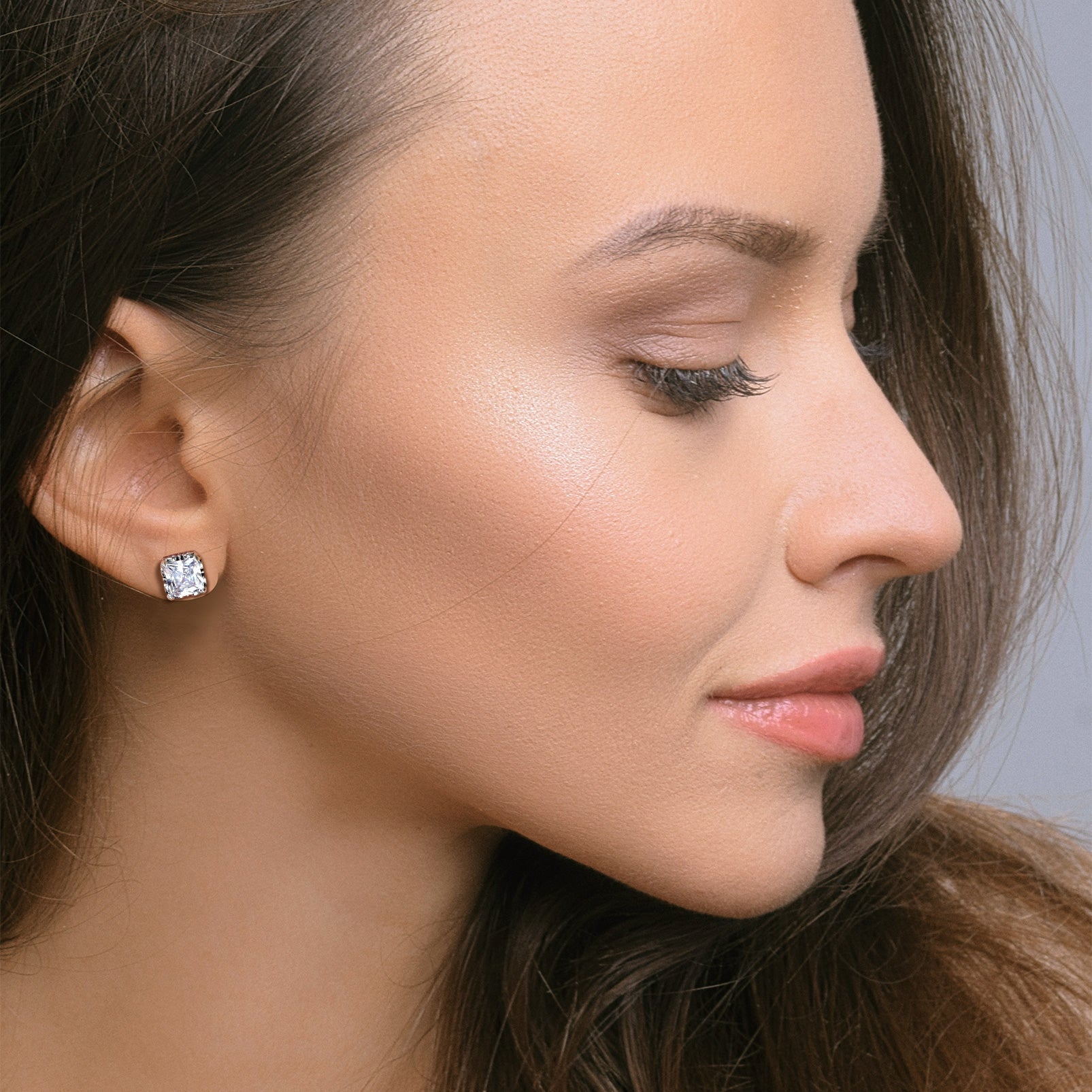 Celtic Diamond Stud Earrings in Sterling Silver for Men Women
