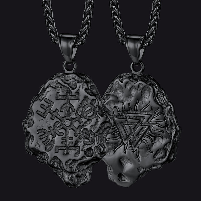Viking Compass Guiding Pendant Necklace for Men