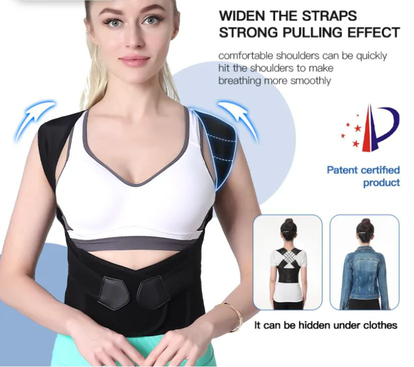 Posture Corrector | Adjustable Back Support Brace with Enhanced Comfort | Pain Relief for Better Posture