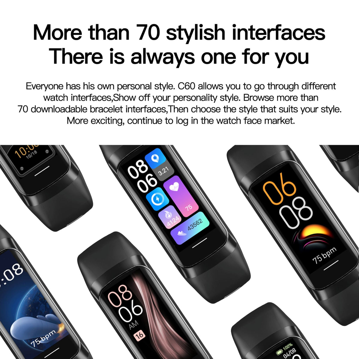 PulseFit | AMOLED Fitness Tracker with Real-Time Health Monitoring | Lightweight Design for Active Lifestyle