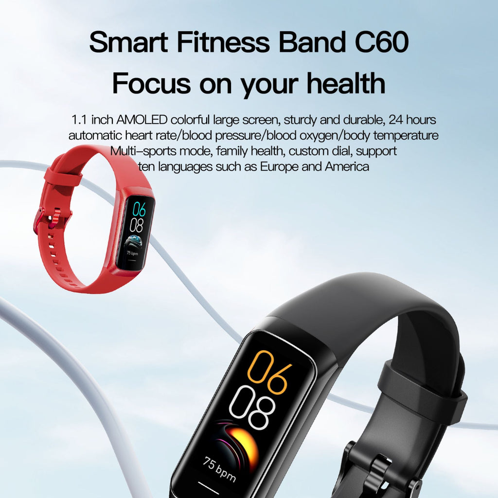 PulseFit | AMOLED Fitness Tracker with Real-Time Health Monitoring | Lightweight Design for Active Lifestyle