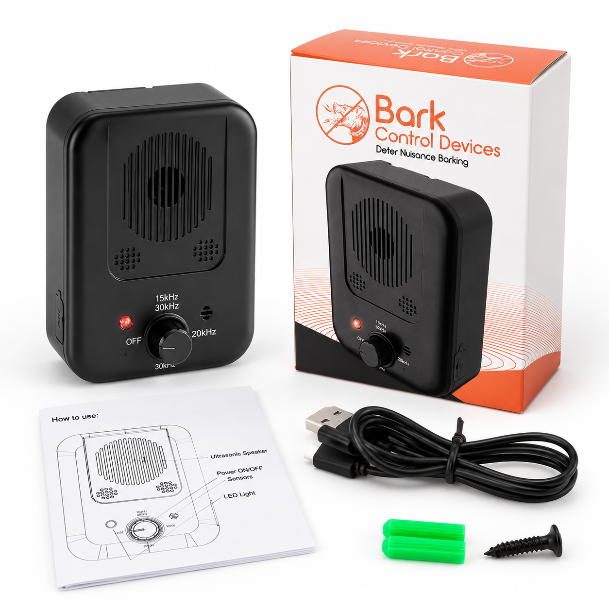 QuietGuard | Anti Barking Device with Ultrasonic Sound Technology | Effective Dog Bark Stopper for Peaceful Homes