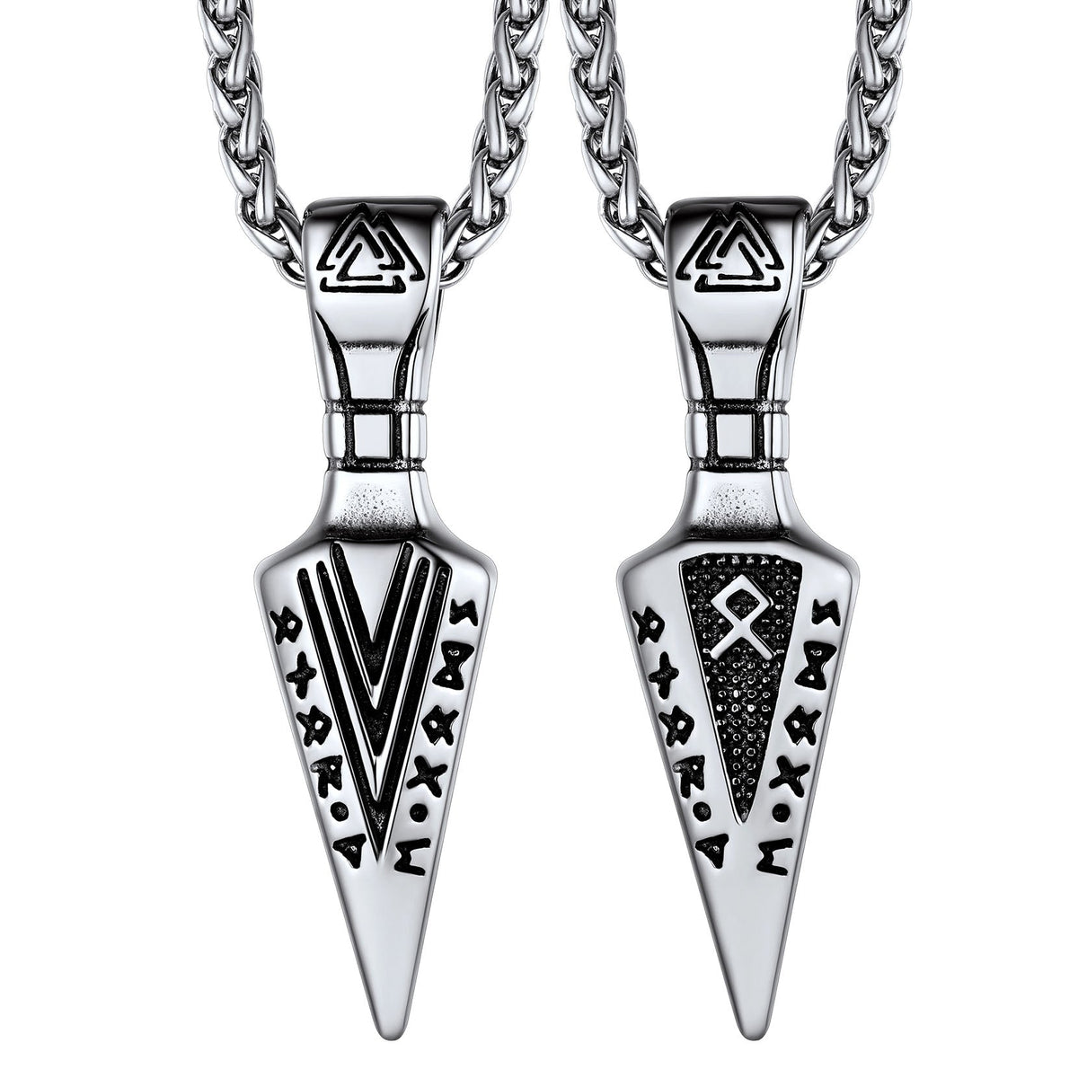 Viking Odin Gungnir Sword Necklace with Runes For Men