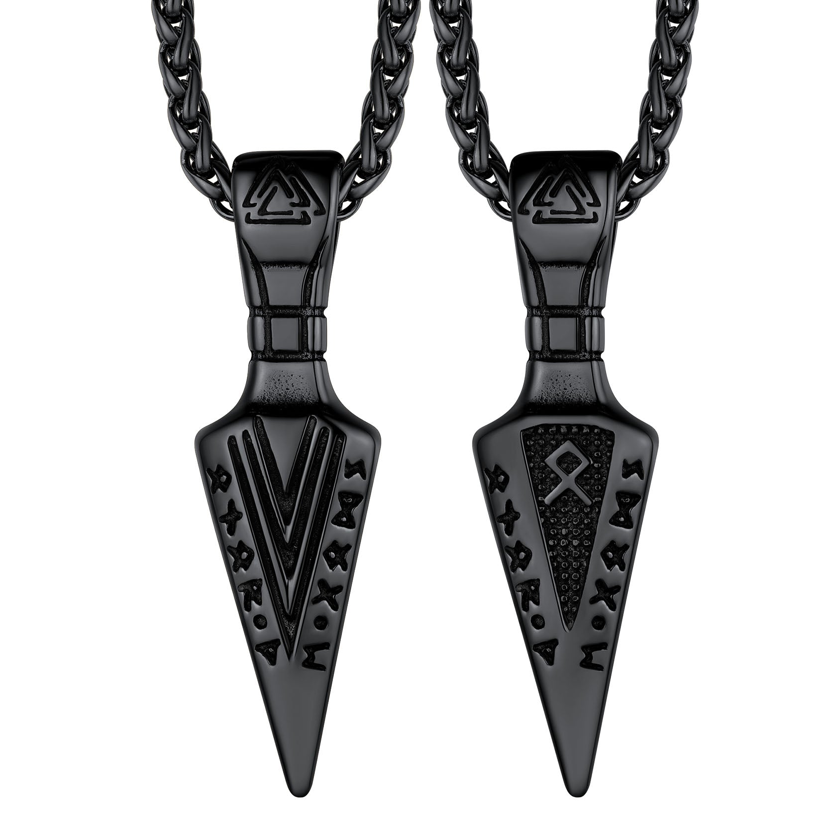 Viking Odin Gungnir Sword Necklace with Runes For Men