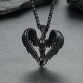 Vintage Phoenix Heart Pendant Necklace for Men