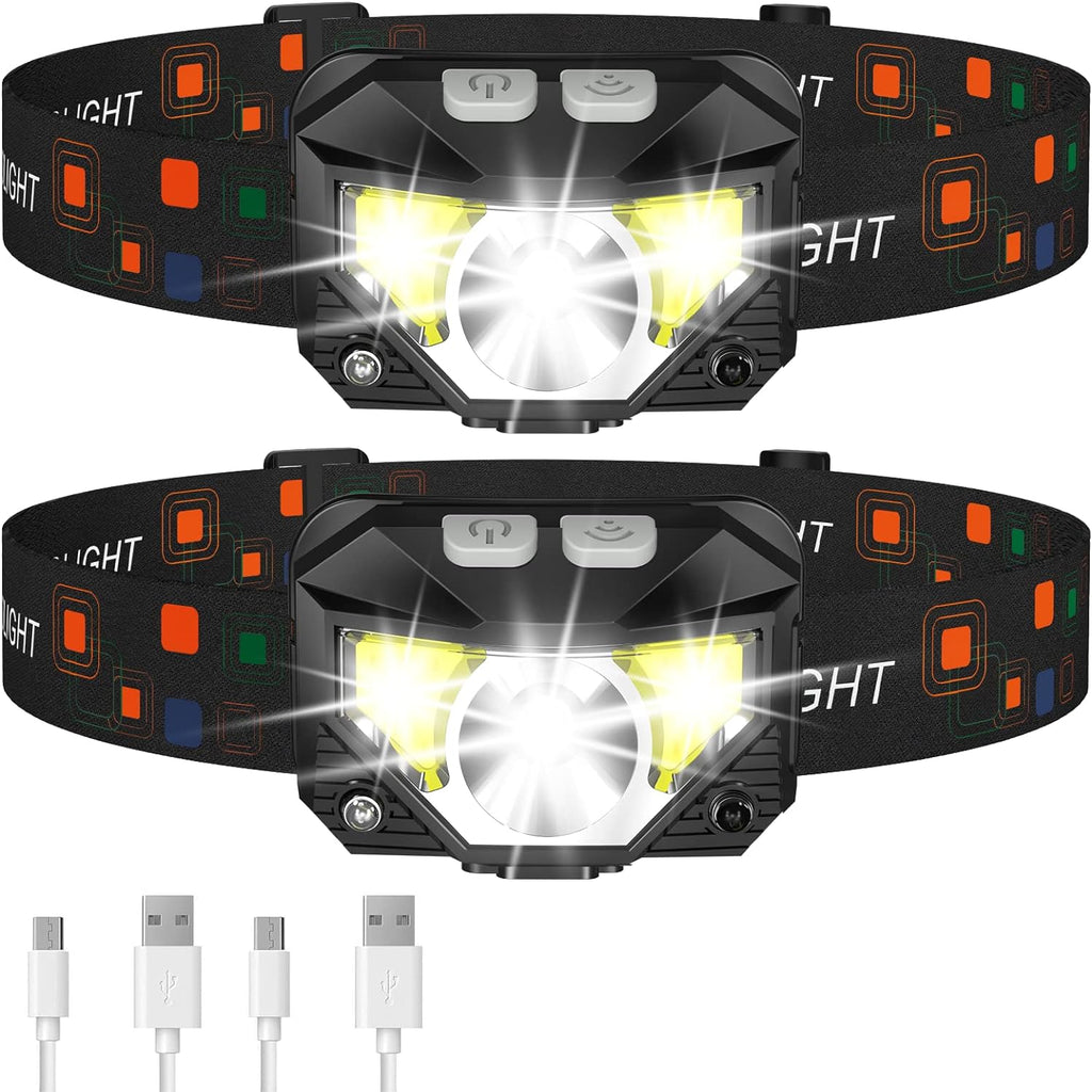 Rechargeable Headlamp Flashlight with Motion Sensor | Ultra-Bright LED for Outdoor Adventures