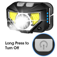Rechargeable Headlamp Flashlight with Motion Sensor | Ultra-Bright LED for Outdoor Adventures