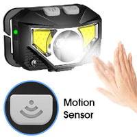 Rechargeable Headlamp Flashlight with Motion Sensor | Ultra-Bright LED for Outdoor Adventures