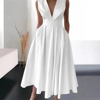 Women's Elegant Evening Cocktail Maxi Dresses 2025 High Waisted Deep V-Neck Sexy Dress For Woman Party Wedding Guest