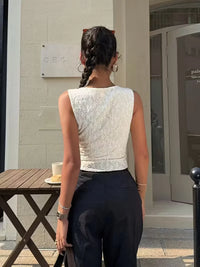Lace Layered Asymmetrical Top