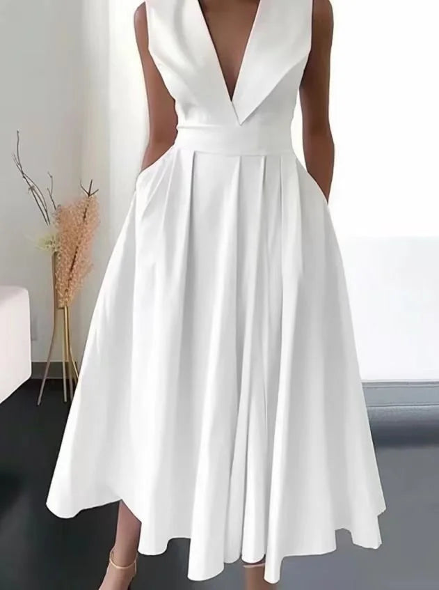 Women's Elegant Evening Cocktail Maxi Dresses 2025 High Waisted Deep V-Neck Sexy Dress For Woman Party Wedding Guest